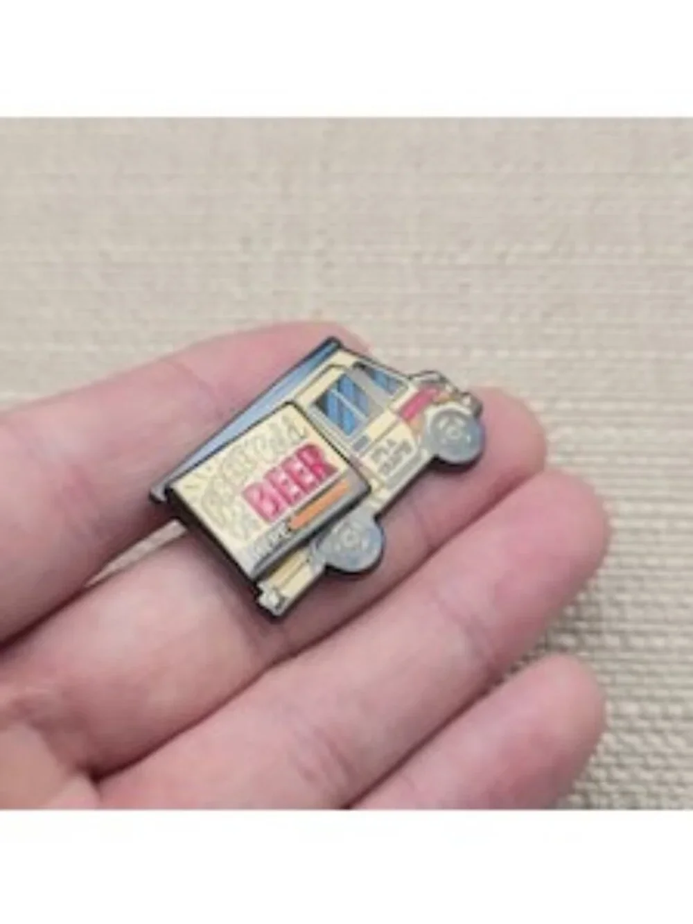 Funny Alien Free Cold Beer Truck It's A Trap Sci-Fi Humor Enamel Lapel Pin A8346